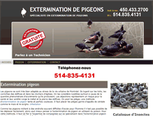 Tablet Screenshot of exterminationpigeon.com